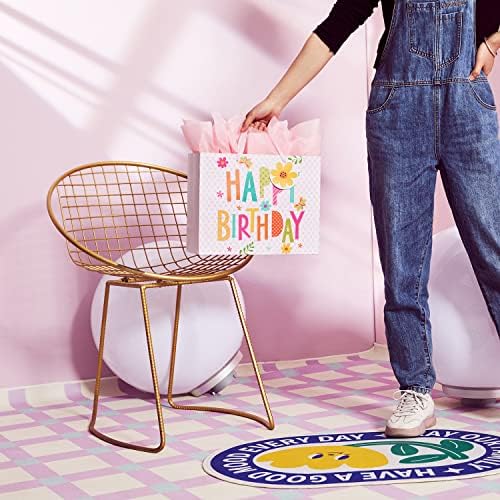 13 Голема Торба За Подароци со Ткивна Хартија за торби за подароци за среќен Роденден За Девојчиња