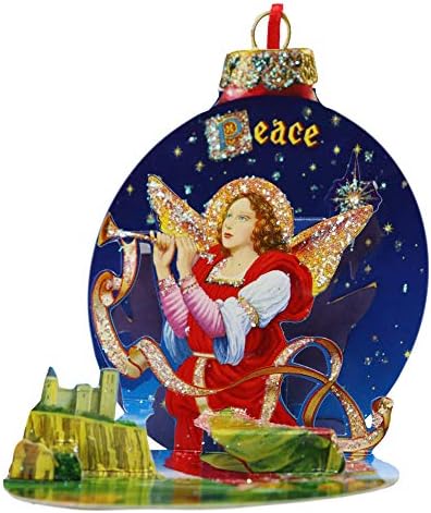 Божиќна картичка за топка; Виси декорација на Божиќно дрво Сјај за сјај за поздравување