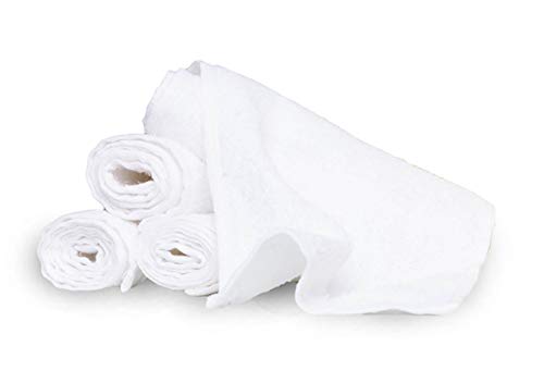 Крпи за еднократна употреба - 500CT 9 x 9 инчи Пред -монтирани памучни крпи со бел пешкир