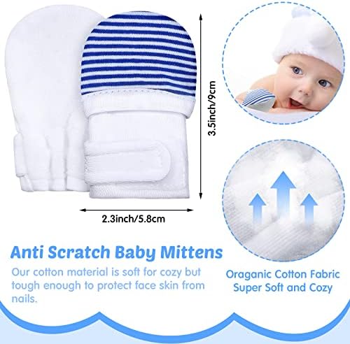 8 пара прилагодливи бебешки белезници бебе без гребење бебешки ракавици новородени бебиња митови унисекс бебе