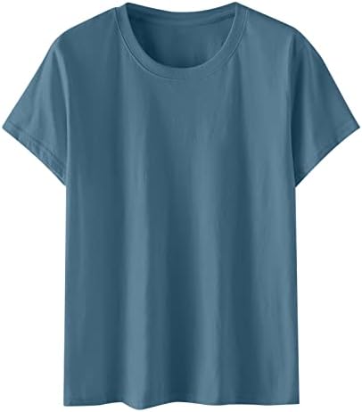Lcepcy женски модна маица V вратот Цврста боја Туника Туника Врво