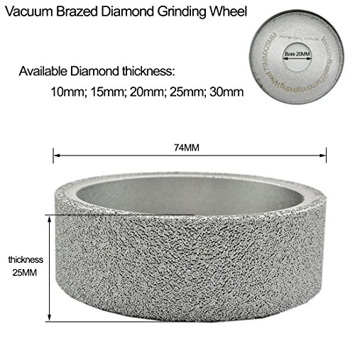 Shdiatool 3 инчен профил рачен дијамантски тркало Висина 25мм рамен раб мелење за камен мермер гранит карпа