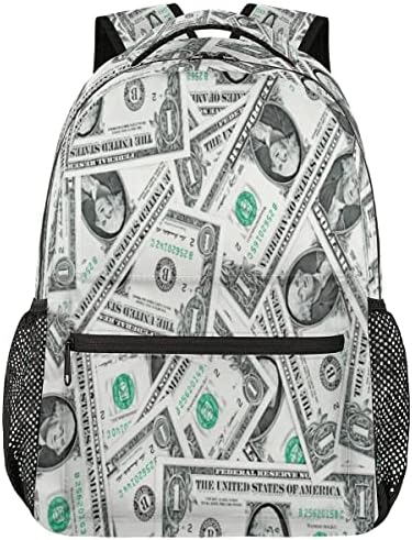 cfpolar смешен американски долар пари ранец ранец 16 во водоотпорен патнички лаптоп ранец Дафл салата торба за училишни книги случајно