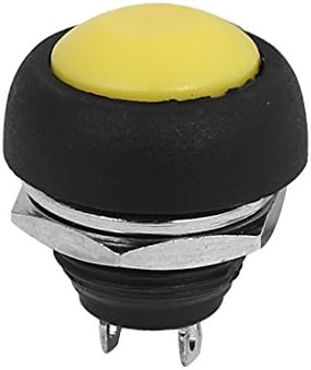 Aexit 12 mm мини wallидни прекинувачи водоотпорен моментален прекинувач на копчето, жолто светло прекинувачи пластична глава