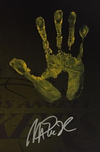 Magic Johnson Hand Print Untretched 20x36 платно платно - потпишано - JSA Z05703 - Автограмска НБА уметност