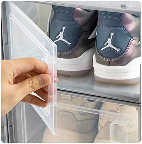Енкус транспарентни чевли за фиоки кутии за пластична кутија за пластична кутија за складирање на кутија со голема густа комбинација