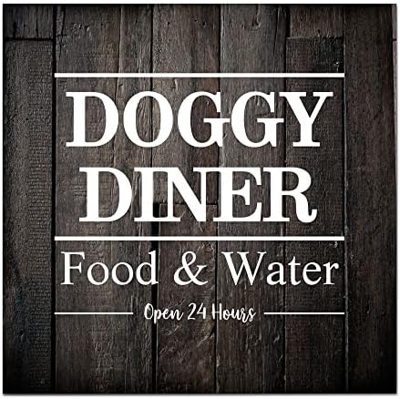 Кучешки Ресторан Храна Вода Отворена 24 Куќа Инспиративни Цитати За Дрвени Знаци Киркландс Дрво Изабелин Плакета Дрвени Плакети За Пораки