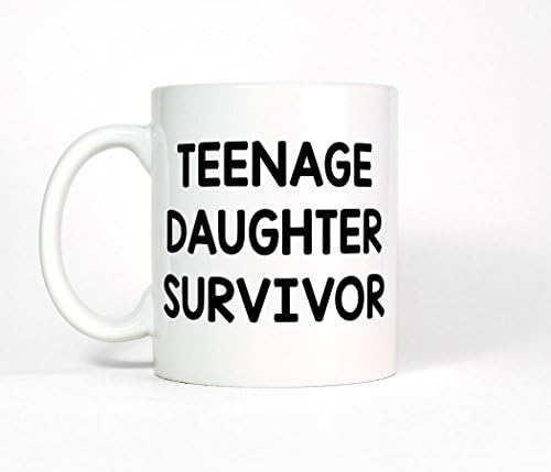 Повеќето Тост Тинејџерка Ќерка Преживеан Смешни Кафе Кригла Подарок За Мама или Тато, 11 Унца, Бело