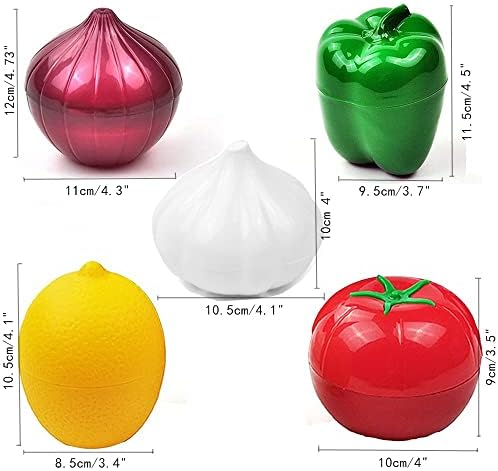 OUKEYI 5 парчиња Контејнери За Складирање Овошје и Зеленчук Еднократно Чување Чинии За Чување Кутии За Фрижидер Чувар На Чувар