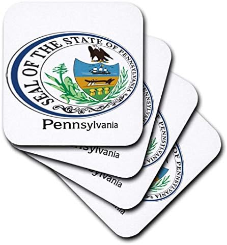 3дроза Печатење На Државниот Печат На Пенсилванија Современи-Меки Подлоги, Комплет од 4