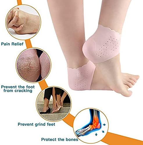 YXBDN. 2 парчиња Чорапи За Нега На Силиконски Стапала Навлажнувачки Гел Пета Тенки Чорапи Со Дупка Испукана Нога Заштита На