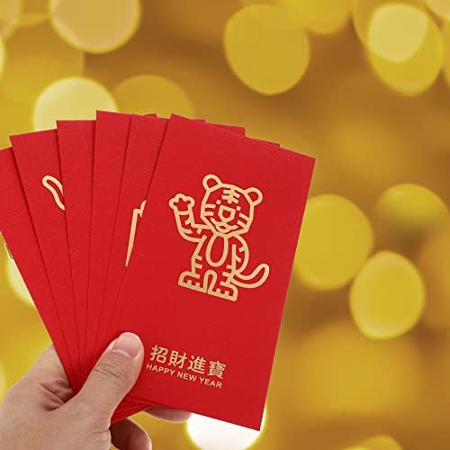 Нуобести Детски Паричник Детски Паричник Детска Чанта 12 парчиња 2022 Кинески Кинески Црвени Пликови Хонг Бао Црвени Пакети Кинески Годишни