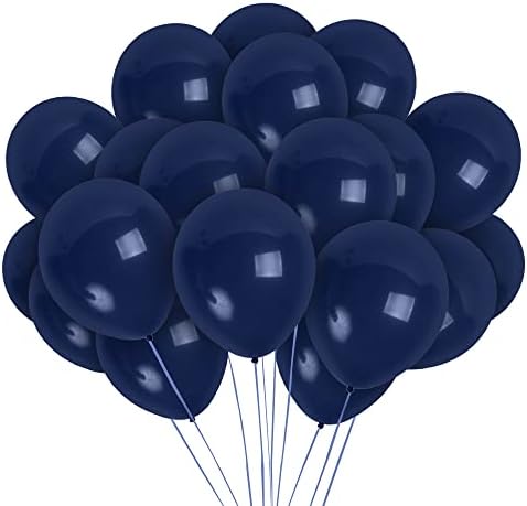 Богатства Надарени Мат Морнарица Сини Балони - 10 Инчен Морнарица Сини Балони 100 Пакет-Латекс Темно Сини Балони - Морнарица Хелиум