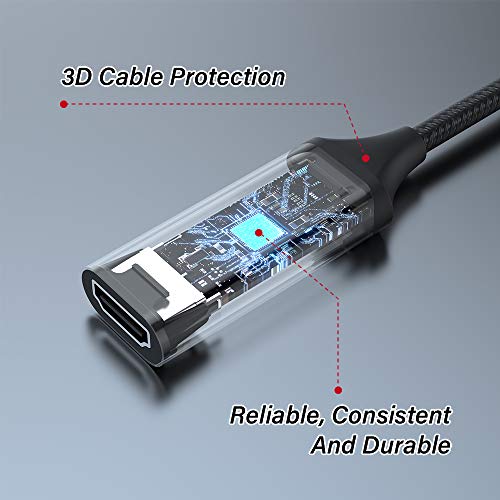 Надградба на грмотевици на адаптерот HDMI 4K@30Hz мини DP дисталипорт на HDMI адаптерот за Apple MacBook Air/Pro, Microsoft Surface Pro/Dock,
