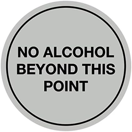 Знаци Билита Круг Без Алкохол Надвор Од Оваа Точка Знак-Мал