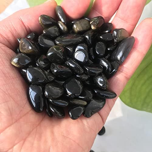 Дофиг примерок исцелен природен црн опсезиум кристал камен чакал кристал аквариум цвет градина лекување декорација како подарок