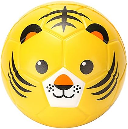 LHZMD мини фудбал Дизајн на симпатична животинска мека топка од пена за деца, мека и жив, совршена големина за деца кои играат