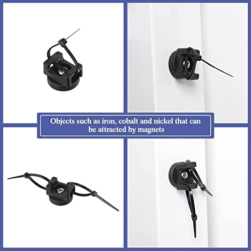 15 парчиња магнетски кабел Познати вратоврска за црна жица држач за кабел за повеќенаменски кабелски врски за монтирање жици клипови за управување