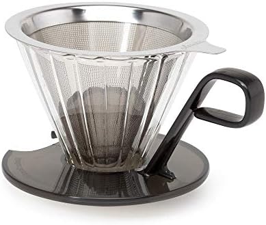 Primula PPOCD-6701 1-чаша не'рѓосувачки челик истурете го производителот на кафе, 4,8 x 4,8 x 4,8 инчи, црна