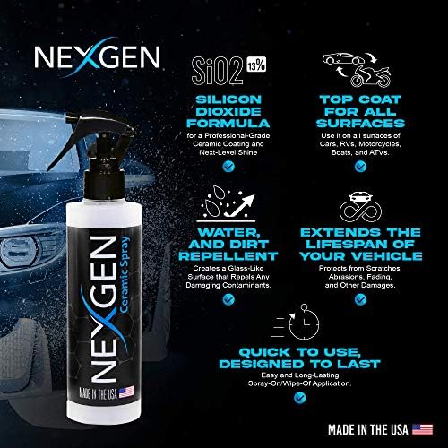 Nexgen керамички спреј силикон диоксид-лесен за нанесување, спреј за керамички облога за автомобили-Заштитна заптивка за заптивка