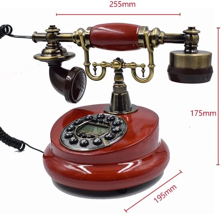 Seass Антички кабел фиксна телефонска смола Фиксна дигитална ретро телефонска копче бирање гроздобер декоративни телефони за