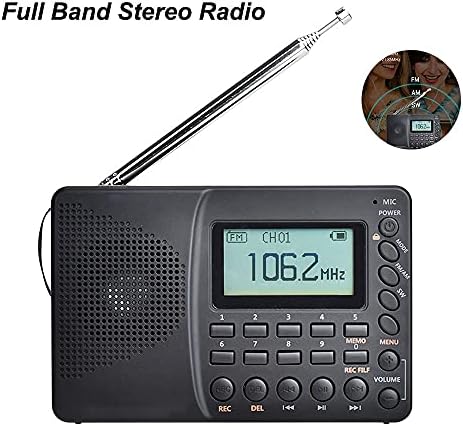 Jeeje Full Band Постари радио, преносен џеб безжичен звучник поддршка TF картичка со старомодна телескопска антена ЛЦД дисплеј тајмер
