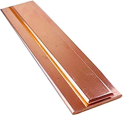 Месинг плоча за бакарни плочи 1 парчиња 100мм/3. 9inch T2 CU метална рамна лента со рамна лента DIY занаетчиска дебелина од метална