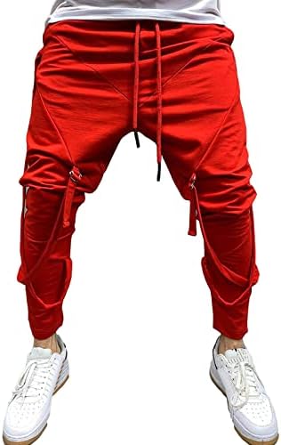 Маифу-гј машки харем панк џогер случајна буги хип хоп џогирање панталони тенок низок препоните за танцување спорт со џемпери панталони