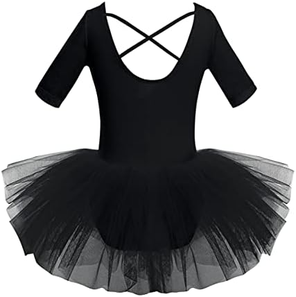Tiaobug Kid Girls Ballet Tutu фустан танцувачка облека гимнастика Леотарски атлетски лирски танц фустан облеки