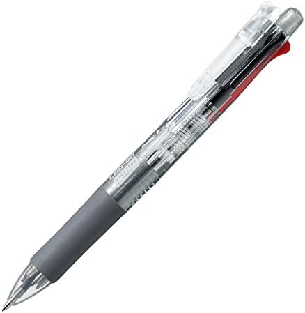 Мултифункционално пенкало Зебра Б-Б4СА1-Ц, 4 бои + остри клип-он мулти, транспарентно, 10 парчиња