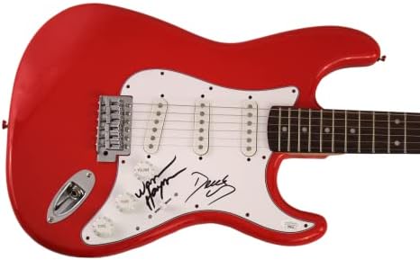 Ворен Хејнс и Дерек Трикус - Бендот „Алман Брадерс“ - Потпишан автограм со целосна големина RCR Fender Stratocaster Electric Guitar