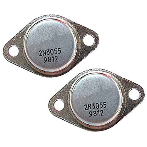 2 парчиња 2N3055 NPN Транзистор до-3 DIY делови за основни инсталации издржлива