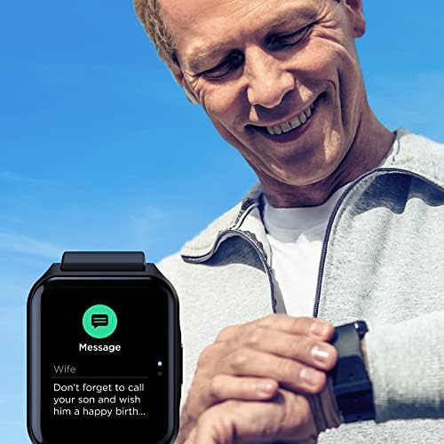 Motorola Moto Watch 70 - Smartwatch за здравство и фитнес за секојдневно носење, напредни здравствени карактеристики, до 10 дена траење на