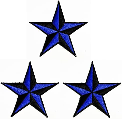 Кленплус 3 парчиња. Црна Сина Двобојна Ѕвезда Шие Железо На Везени Закрпи Цртан Филм Модна Налепница Занаетчиски Проекти Додаток За Шиење Сам