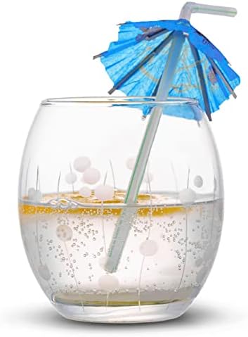 Ердем Кристал серија 6 чаши за безалкохолни пијалоци, Проѕирни чаши, чаши [сет од 6] Стаклени Чаши Со Висока Топка