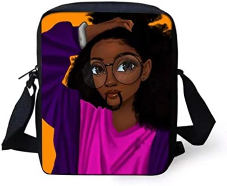 Црна Девојка Магија Ручек Торба Со Пурпурна Контејнер За Складирање И Прибор