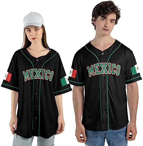 Бејзбол Jerseyерси на орел Мексико, Jerseyерси де Мексико знаме Бејзбол дрес за мажи, жени S_5XL