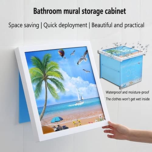Пластичен wallиден кабинет за преклопување на бањата, декорација за бања, водоотпорна корпа за перење со покривка, лесен за инсталирање