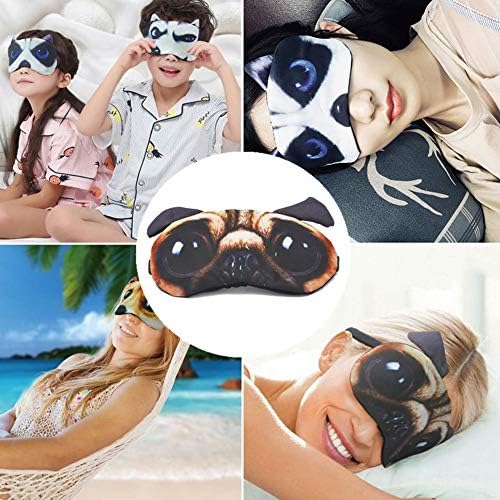 Симпатична животно 3Д смешна маска за очи за спиење, мачка куче мека кадифен запих маски за спиење маски за очи за очила за деца