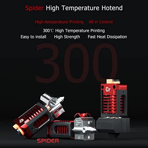 Fangzi Spider Pro Hotend Mounzle High-temperature и брзо брзо загревање за 3D печатач Ender-3 Pro/Ender-3/Ender-3 V2/Ender-5/Ender-2/CR-10 S5/CR-10/CR-