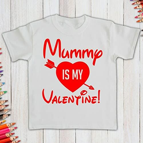 Yheght Детска бебе маица за Денот на вineубените, маица Девојки момчиња, буква, срцева печатена блуза, в Valentубена преголема екипаж,