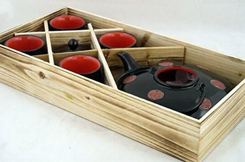 Современ уметнички декор порцелански чај сет 5 компјутери во дрвена кутија за подароци