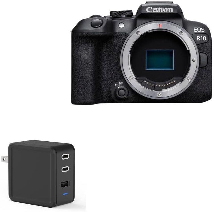 Полнач за полнач Boxwave Компатибилен со Canon EOS R10 - PD Gancharge Wall Charger, 65W Tiny PD GAN Type -C и Type -A Wallиден полнач за