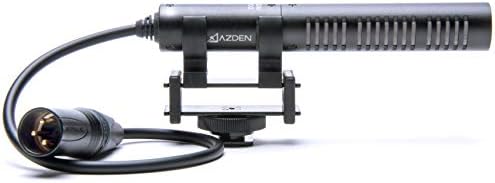 Азден SGM-PDII компактен микрофон со пушка со прицврстен XLR кабел за монтирање на камера