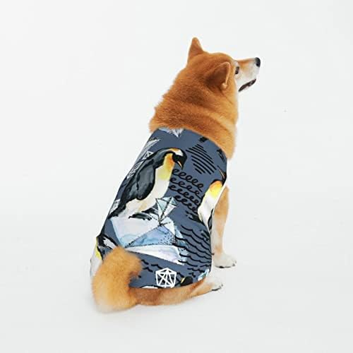 Памучни кошули за миленичиња Пингвин-Стоун-кученце костуми за кучиња кучиња мачки пижами меки кучиња