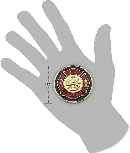 Пожарникари Монета, Пожарникар Предизвик Монета, Џеб Знак На Благодарност и Заштита. Мојот Бог, Во Кого Верувам. Позлатени Предизвик