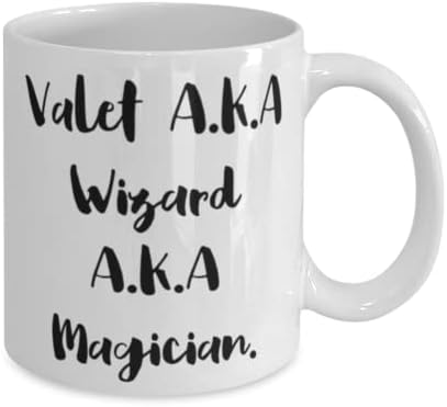 Fancy Valet 11oz 15oz кригла, Valet a.k.a Волшебник a.k.a магионичар, за пријатели, присутни од шеф, чаша за калелет