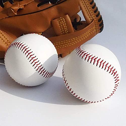 2 празни бејзбол стандардна официјална големина 9 инчи погодна за обука за обука на младински лига за вежбање, адаптирајте се на игра со лилјак
