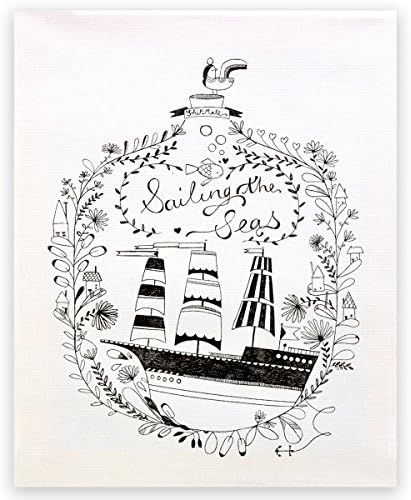 Комплет за сликање на платно - 7,75 x 9,75 - брод во шише