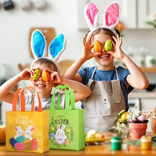Велигденски торбички торби со рачки за зајаче не ткаени торби еднократно велигденски кеси со рачки Велигденски торби Масовно Велигден намирници
